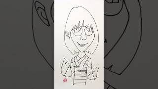 【一発描き】松本穂香 さんを描いてみた 嘘解きレトリック 一発描き 似顔絵の描き方 イラストメーキング [upl. by Oisangi]