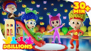 Pajamas Party Fun  Mega Compilation  D Billions Kids Songs [upl. by Bonnibelle]