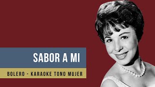 SABOR A MI karaoke tono mujer [upl. by Arhas859]