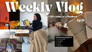 5 AM Muslimah Morning Routine🌞  Weekly Vlog Ep18 ♡ productive simple amp realistic [upl. by Imugem225]