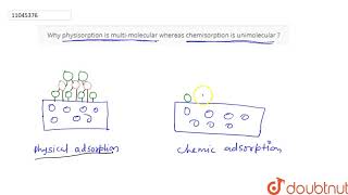 Why physisorption is multimolecular whereas chemisorption is unimolecular [upl. by Suivatal814]