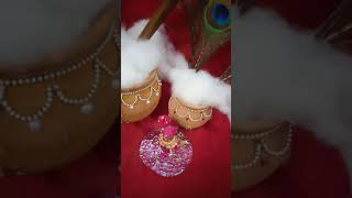 Krishna Janmashtami Decoration Ideas At Home  Easy Janmashtami Decoration shorts [upl. by Ahsikcin921]