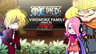 VINSMOKE FAMILY react to SANJI  🇺🇸🇧🇷  GACHA ONE PIECE🏴‍☠️ [upl. by Mclyman478]