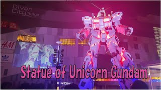 4K Walking Tour 【Odaiba Statue of Unicorn Gundam】 JAPAN TOKYO [upl. by Aloap]