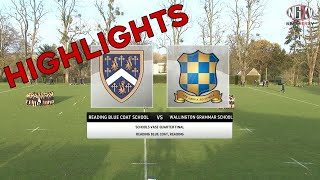 HIGHLIGHTS Reading Blue Coat vs Wallington County Grammar 081221  U18 Schools Vase Quarter Final [upl. by Yelrak]