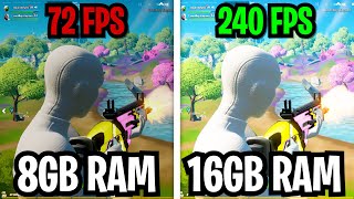 8GB VS 16GB Ram on Fortnite Season 7  Fortnite Performance Mode FPS Benchmark [upl. by Jessamyn]