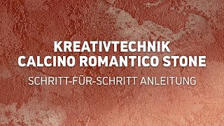 Caparol Kreativtechnik Calcino Romantico Stone  SchrittfürSchrittAnleitung [upl. by Eeloj622]