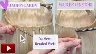 Hair Extensions Bead weft or Quick weft NBR Handtied [upl. by Anahsor]