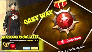 PUBG LITE ME OVERACHIEVER TITLE KAISE LE  HOW TO GET OVERACHIEVER TITLE IN PUBG MOBILE LITE AMBHAI [upl. by Begga314]