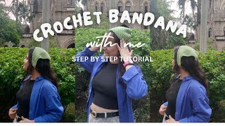 Crochet Your Own Bandana Quick and Easy Tutorial crochet bandana tutorial [upl. by Haimes354]