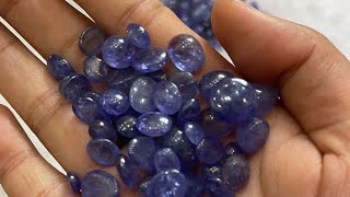 Beautiful Tanzanite Cabochons [upl. by Lenahtan817]