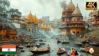 Varanasi India🇮🇳 One of Holiest Cities in the World 4K UHD [upl. by Hibbert172]