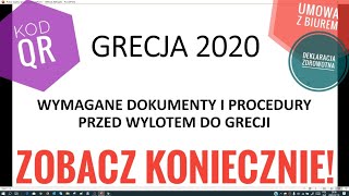 Grecja 2020 wymagane dokumenty przed wylotem Formularz PLF Deklaracja Zdrowotna Umowa [upl. by Spiros]