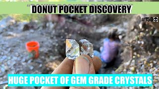 Crystal Pocket Located LIVE 150 Mining Herkimer Diamonds Donut Pocket 1  Rock N Roll Mine  S2 [upl. by Korwin408]