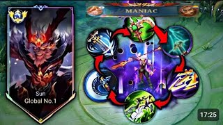 PERFECT BUILD AND EMBLEM FOR SUNAUTO MANIAC  SUN BEST DAMAGE BUILD 2024 [upl. by Tlok120]