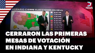 🇺🇸 Elecciones presidenciales Cerraron las primeras mesas de votación en Indiana y Kentucky  DNew [upl. by Renato]