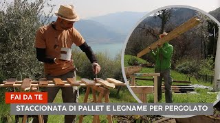 Come costruire mini staccionate per il giardino riciclando legno di pallet  bancali ASMR Ep 50 [upl. by Ajak486]