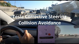 Tesla Autopilot Collision Avoidance in Action [upl. by Analeh]