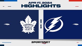 NHL Highlights  Maple Leafs vs Lightning  April 17 2024 [upl. by Volnay685]