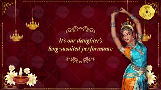 Arangetram Invitation  Bharatanatyam Arangetram Invitation  918879794909 [upl. by Led326]