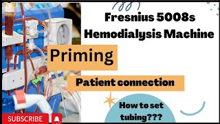 fresenius 5008s Dialysis machineHow to set Blood tubing in HDF machineprimingpatient connecting🤔 [upl. by Isidoro140]