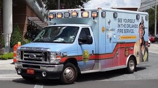 Orlando FD  Medic 102 Code 3 Arrival at Orlando Regional Medical Center ORMC [upl. by Glinys]