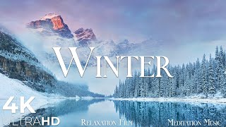 Winter • 4K Nature Relaxation Film • Peaceful Relaxing Music • Video UltraHD [upl. by Laaspere]