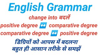 comparative degree to positive degree [upl. by Eimerej633]