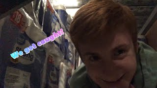 Crazy Toilet Paper Fort in Walmart [upl. by Lainahtan]