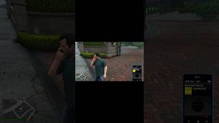 Michael calls a taxi in the rain taxicallgtav gtashortvideo gta5 gamingvideos [upl. by Gaal]