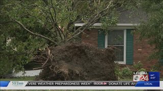 Residents and businesses survey tornado damage in Tyronza Arkansas [upl. by Llij]