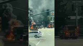 Dump truck fire in Placerville California [upl. by Oniuqa597]