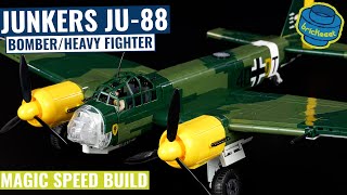 Junkers JU88  BomberHeavy Fighter  COBI 5733 Speed Build Review [upl. by Annatsirhc562]