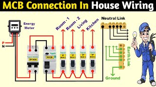 MCB connection in house wiring [upl. by Aliuqat]