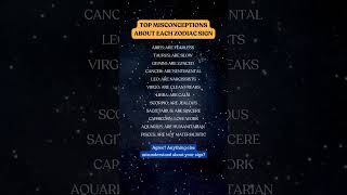 Top Misconceptions About Each Zodiac Sign [upl. by Hescock]