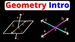 Geometry Intro  Points Lines Planes Collinear Coplanar Segments Rays  Eat Pi [upl. by Naujak]