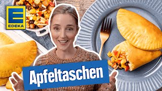 Apfeltaschen selber machen  Apfeltaschen Rezept ohne Blätterteig [upl. by Gnof]