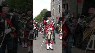 Scotland the Brave as Drum Major Esson leads the Pipe Bands to Tomintoul Highland Games shorts [upl. by Boony]