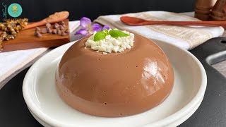 Chocolate Custard Pudding  Quick Eggless Dessert Recipe [upl. by Meirrak]