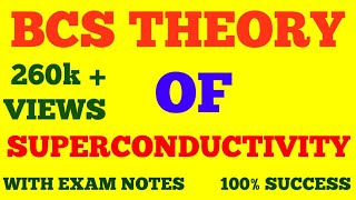 BCS THEORY OF SUPERCONDUCTIVITY  COOPER PAIR  SOLID STATE PHYSICS  WITH EXAM NOTES [upl. by Elyagiba]