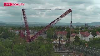 Große Pflugfelder Brücke Kornwestheim  Zeitraffer vom Aushub der beiden ersten Segmente [upl. by Rus811]