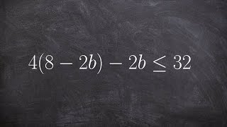 Solving a multi step inequality with distributive property [upl. by Ocirred]