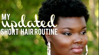 MY UPDATED SHORT HAIR ROUTINE  CharyJay [upl. by Naltiac]