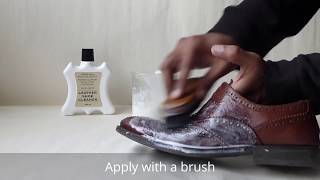 How to clean water stains from aniline porous leather shoes [upl. by Irianat33]