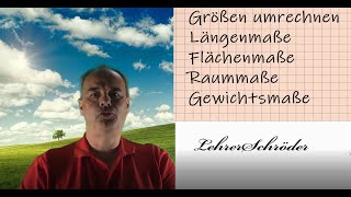 Größen umrechnen Längenmaße Flächenmaße Raummaße Hohlmaße umrechnen Berufseinstiegsschule [upl. by Vez684]