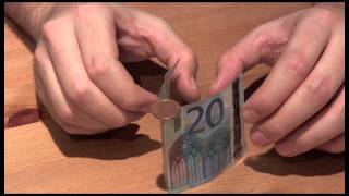 Experimentos caseros  Equilibrio con moneda y billete  Con explicación [upl. by Adine784]