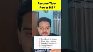 Resume Tips  Power BI powerbi learnwidgiggs [upl. by Maleen]