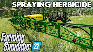 Spraying Herbicide in our Field  Farming Simulator 22 Part 5 [upl. by Ttenaj349]