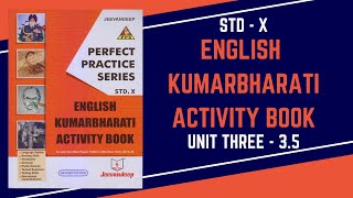 UNIT 3  35  STD X  Jeevandeep English PPS Activity Book Answers [upl. by Nywroc80]