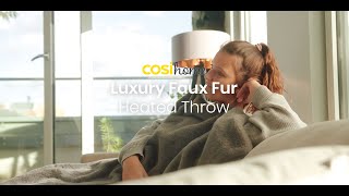 Cosi Home Luxury Faux Fur Heated Throw [upl. by Nadabus]